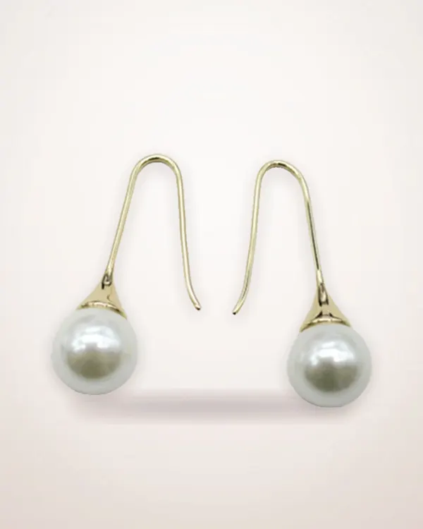 Glazed Pearl Stud Earrings