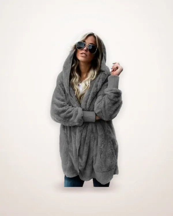 Fleece-Lined Hooded Cardigan