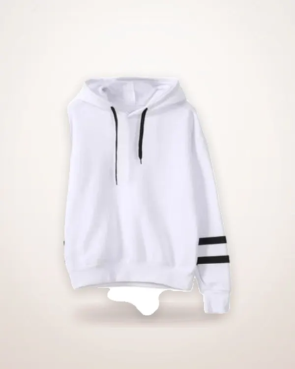 Loose Fleece Hoodie with Badge Detail