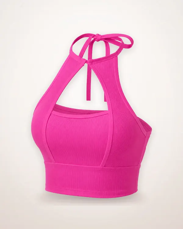 Halter Cutout Cropped Tank Top