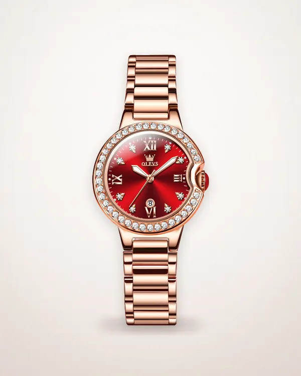Rose Gold Steel Bracelet Watch