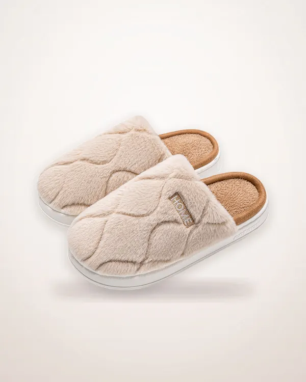 Plush Slip-On House Slippers