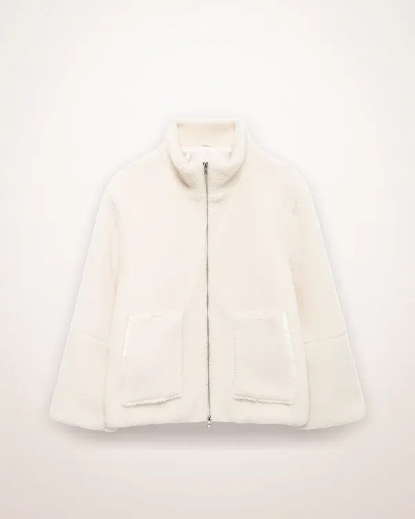 Relaxed-Fit Shearling-Lined Wool Coat
