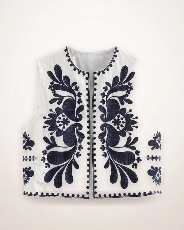 Floral Embroidered Sleeveless Top