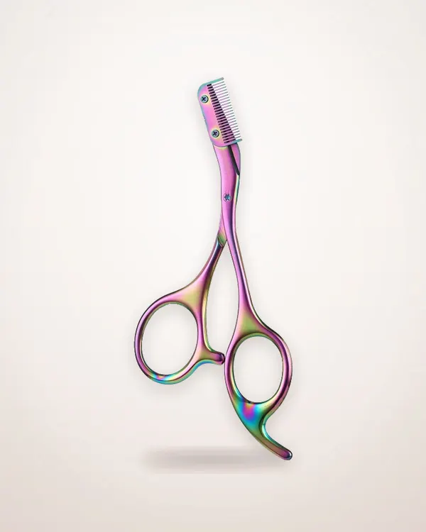 Stainless Steel Brow Scissors with Comb