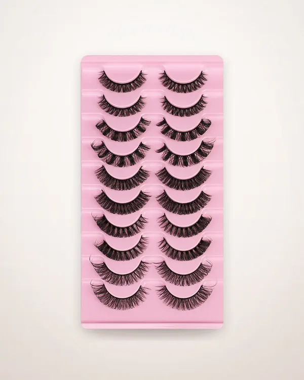 Thick Handmade DD Curl False Lashes, 10 Pairs