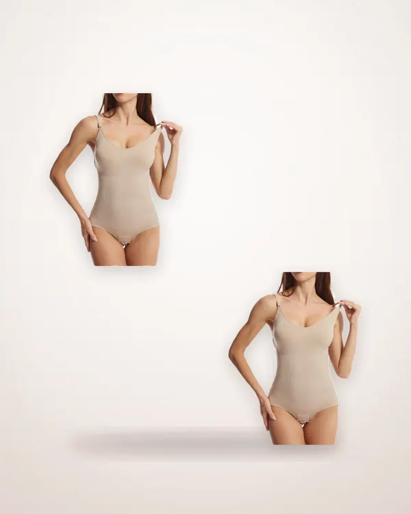 Nylon Tummy-Control Shaping Bodysuit