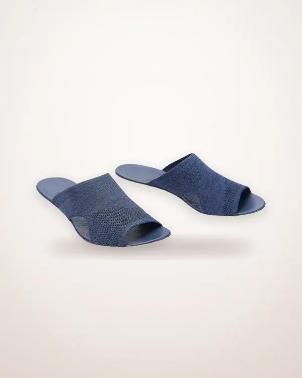 Mesh Platform Slide Sandals