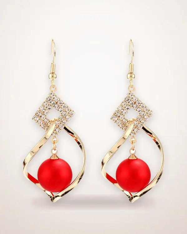 Geometric Electroplated Alloy Earrings