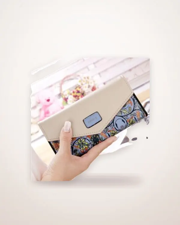 Embroidered Floral Zip Wallet