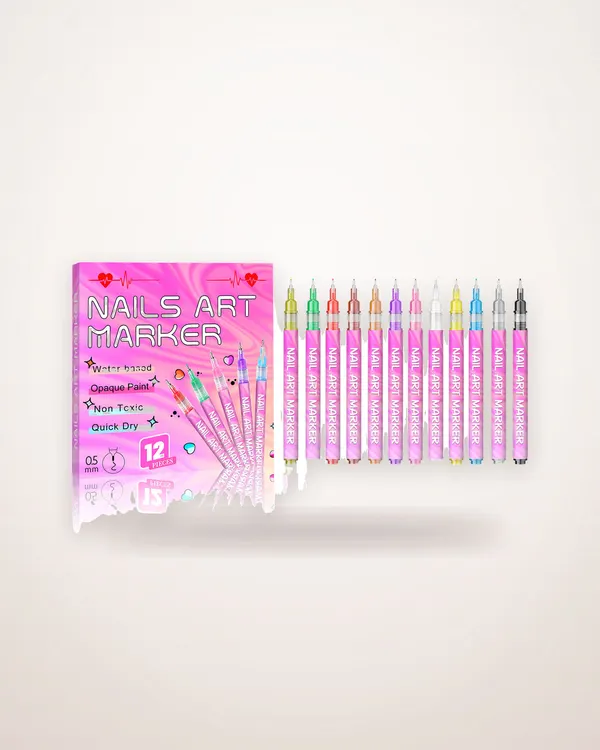 12-Piece Precision Nail Art Pen Set