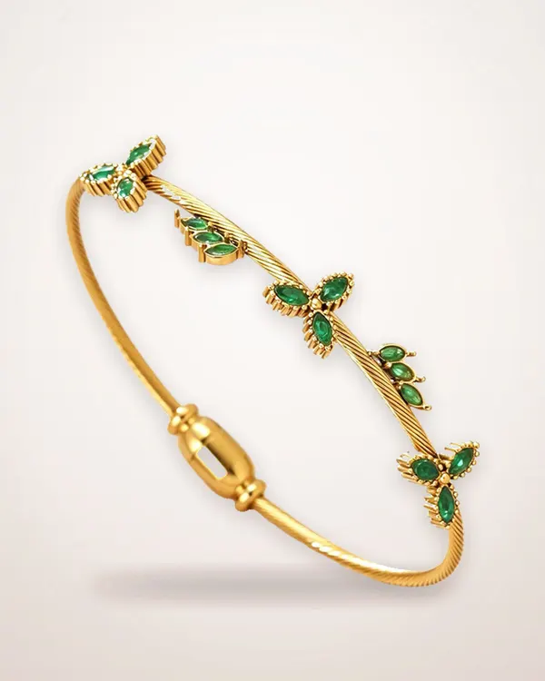 Stainless Steel Zircon Inlay Bracelet