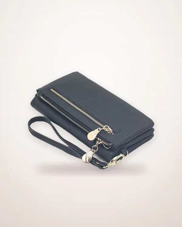 Faux Fur Zip-Around Long Wallet
