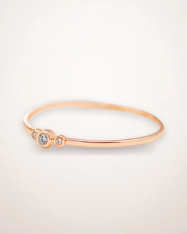 Geometric Zircon Three-Ring Set