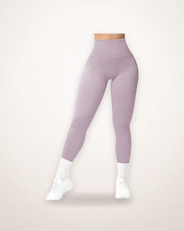 High-Waist Knitted Yoga Leggings