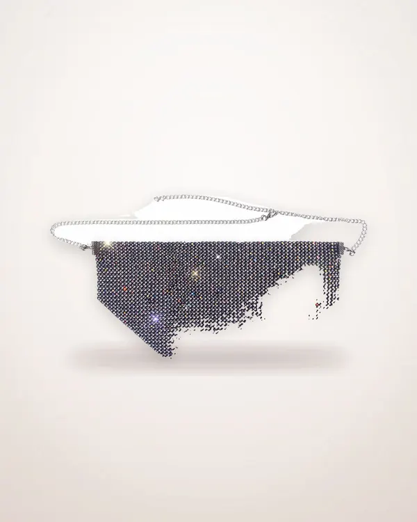 Rhinestone Metal Decorative Mask