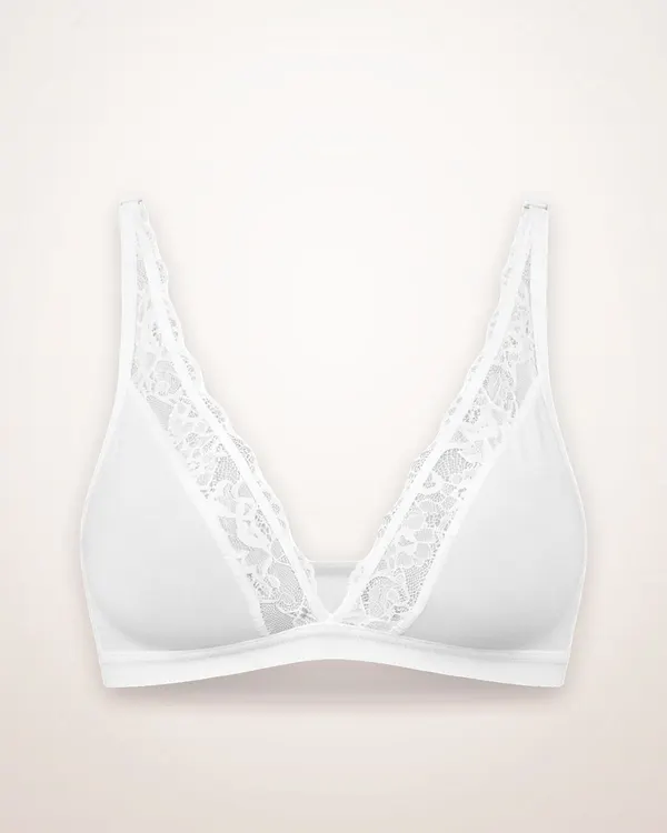 Wire-Free Lace Triangle Bra