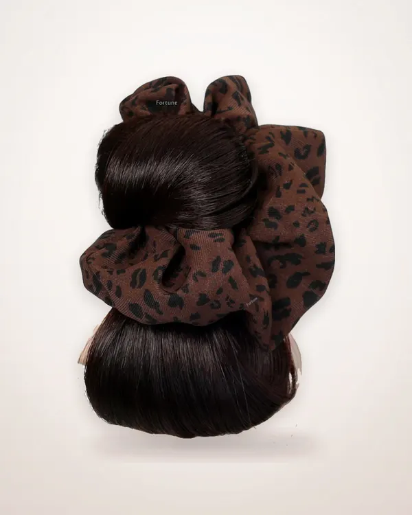 Leopard Print Low Bun Claw Clip
