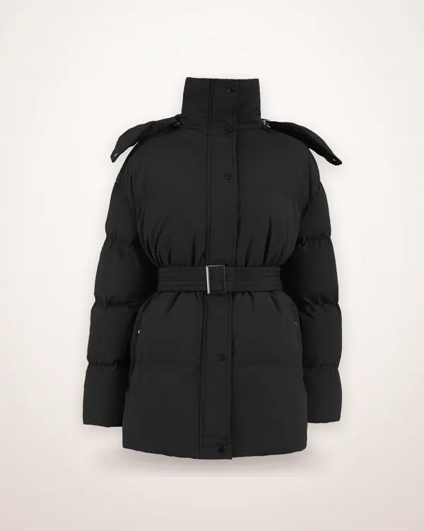 Hooded Belted Cotton Jacket