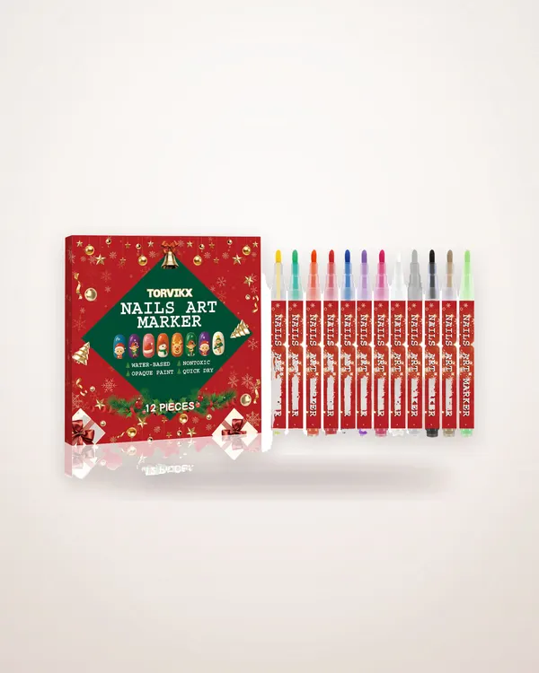 12-Piece Festive Nail Art Pen Set