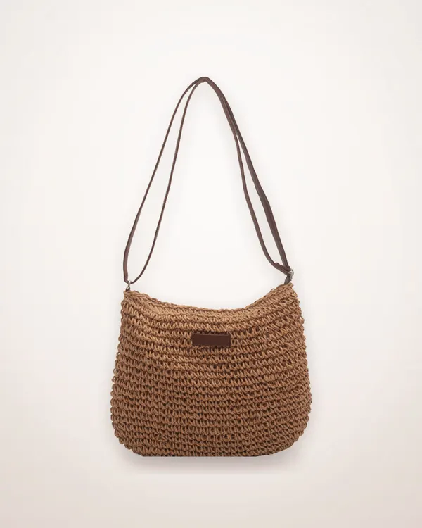 Woven Straw Zip-Top Tote